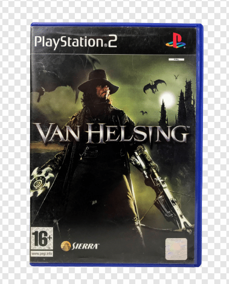 Van Helsing PS2 game, action-adventure game, horror-themed video game, classic gaming title, Dracula Van Helsing Game PNG