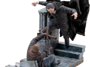 vampire figurine, dramatic action scene, gothic decor, collectible statue, Dracula Van Helsing Game PNG