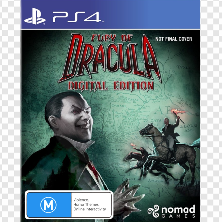 Fury of Dracula, PS4 game, digital edition, horror strategy game, vampire theme, multiplayer gameplay, tabletop adaptation, Dracula Van Helsing Game PNG