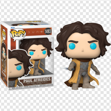 Paul Atreides figure, Funko Pop collectible, Dune merchandise, fantasy character toy, Dune Part Two PNG