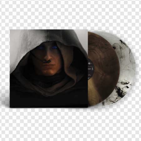 album cover, vinyl record, dark aesthetic, music collectible, Dune Part Two PNG