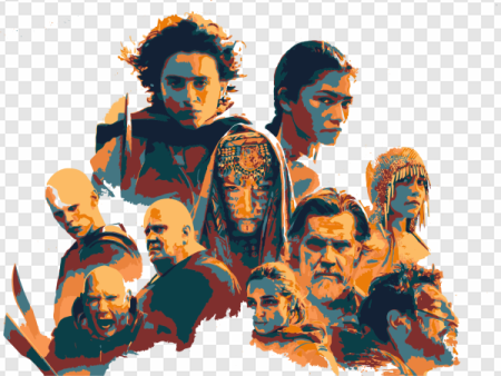 characters, digital art, fantasy, cinematic, Dune Part Two PNG