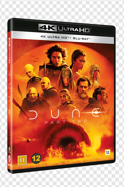 Dune Part Two, Blu-ray release, 4K Ultra HD, science fiction film, cinematic adaptation, Dune Part Two PNG