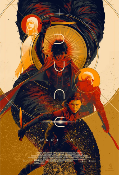 Dune Part Two, sci-fi film, epic adventure, cinematic poster, fantasy characters, Paul Atreides, desert planet, intergalactic conflict, Dune Part Two PNG