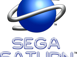 Sega Saturn logo, 1990s gaming console, retro video game system, Sega brand, Enemy Zero Sega Saturn PNG