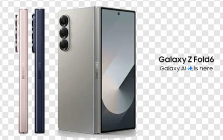 Samsung Galaxy, smartphone technology, foldable design, high-resolution display, Samsung Galaxy Z Fold6 PNG