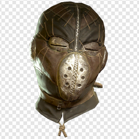 masked headgear, horror movie prop, costume accessory, vintage mask, Gimp Outfit PNG