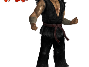 Tekken 7 character, martial arts fighter, video game graphics, fighting game icon, Gimp Outfit PNG