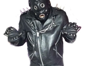 leather outfit, bondage mask, alternative fashion, edgy costume, Gimp Outfit PNG