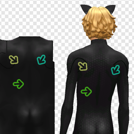 cat-themed costume, animated character design, gaming avatar, stylish outfit design, Gimp Outfit PNG