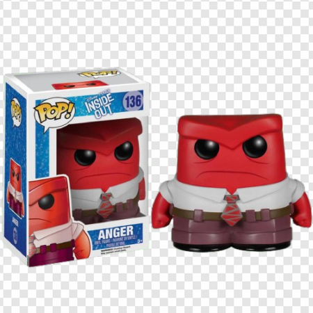 funko pop, anger character, collectible figure, animated movie merchandise, Anger – Inside Out PNG