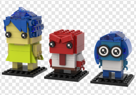 LEGO figures, animated characters, colorful block toys, creative play, Anger – Inside Out PNG