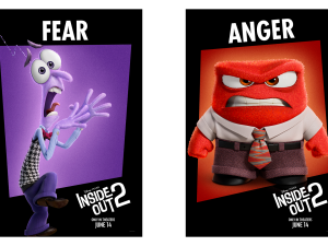 Inside Out 2, Fear character, Anger character, animated emotions, Pixar film, Anger – Inside Out PNG