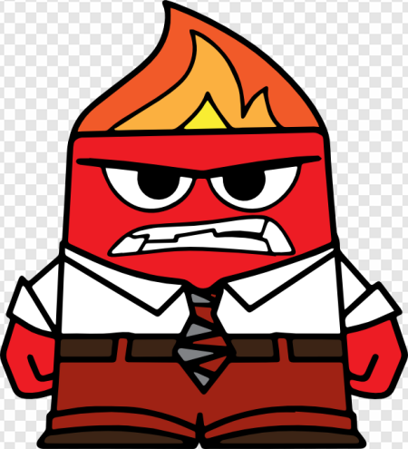 cartoon character, animated emotion, anger representation, colorful design, Anger – Inside Out PNG