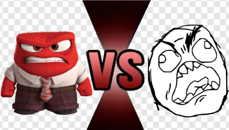 anger character, meme face, emotional clash, animated showdown, Anger – Inside Out PNG