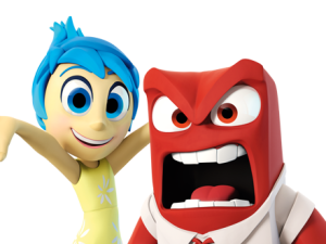 animated characters, emotions representation, colorful design, family-friendly entertainment, Anger – Inside Out PNG