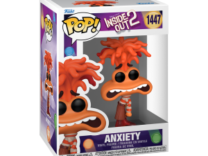 Funko Pop, animated character, collectible figure, anxiety theme, Anxiety – Inside Out PNG