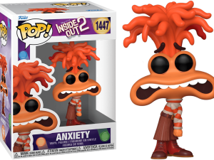 Funko Pop, Inside Out 2, Anxiety character, collectible figurine, Anxiety – Inside Out PNG