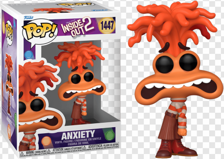 Funko Pop, Inside Out 2, Anxiety character, collectible figurine, Anxiety – Inside Out PNG