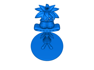 cartoon character, blue figurine, animated model, playful design, Anxiety – Inside Out PNG