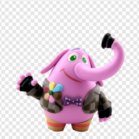 cartoon elephant, colorful character, playful toy, animated figure, Bing Bong – Inside Out PNG