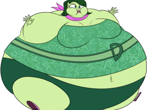 cartoon character, green outfit, plus-size animation, whimsical design, Disgust – Inside Out PNG