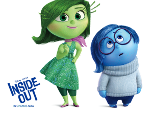 Inside Out characters, animated emotions, Pixar film, Disgust and Sadness, Disgust – Inside Out PNG