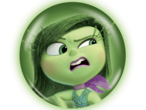 disgust character, animated emotion, green hue, Pixar film, Disgust – Inside Out PNG