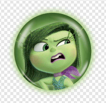 disgust character, animated emotion, green hue, Pixar film, Disgust – Inside Out PNG