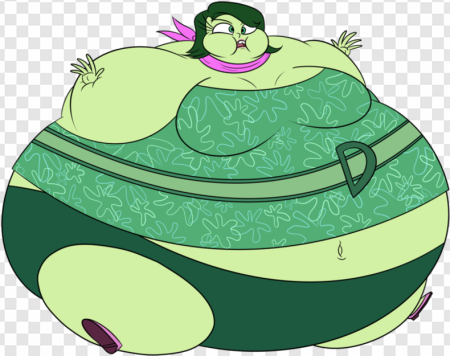 cartoon character, green outfit, plus-size animation, whimsical design, Disgust – Inside Out PNG