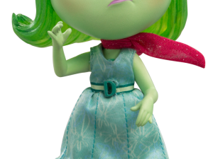 disgust character, animated figure, green emotion figure, toy figurine, Disgust – Inside Out PNG