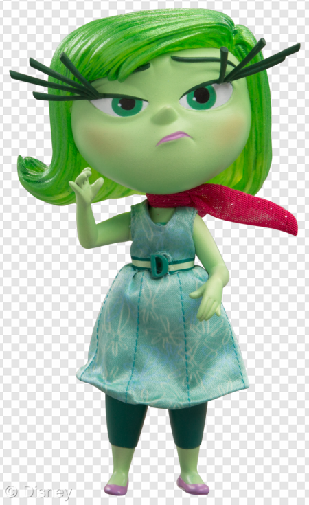 disgust character, animated figure, green emotion figure, toy figurine, Disgust – Inside Out PNG