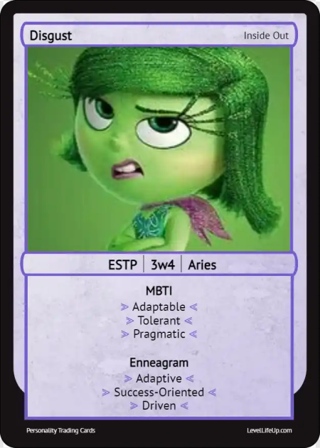 character traits, personality types, emotional intelligence, animated film, Disgust – Inside Out PNG