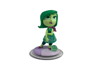 animated character, green figure, emotion representation, toy figurine, Disgust – Inside Out PNG