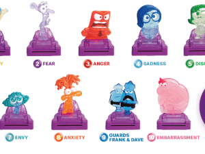 Inside Out characters, collectible figures, Pixar toys, emotional figurines, Embarrassment – Inside Out PNG