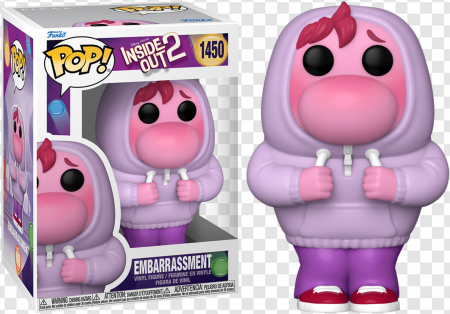 Funko Pop, Inside Out 2, Embarrassment character, collectible toy, animated figure, Embarrassment – Inside Out PNG