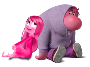 animated characters, colorful design, whimsical style, family-friendly entertainment, Embarrassment – Inside Out PNG