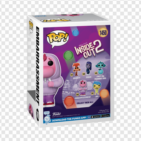 Funko Pop, Inside Out 2, collectible figures, animated characters, Embarrassment – Inside Out PNG