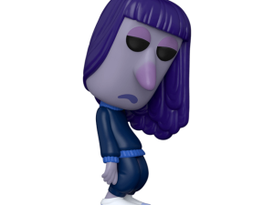 cartoon character, purple hair figure, animated toy, quirky design, Ennui – Inside Out PNG