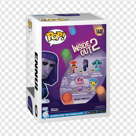 Funko Pop, Inside Out 2, collectible figures, animated characters, Ennui – Inside Out PNG