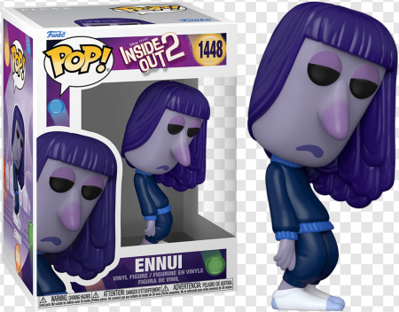 Funko Pop, Inside Out 2, Ennui character, collectible toy, animated figure, Ennui – Inside Out PNG