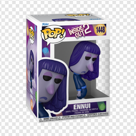 Funko Pop, Ennui figure, animated collectible, Inside Out character, Ennui – Inside Out PNG