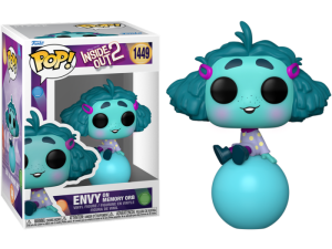 Funko Pop, Envy character, collectible figure, animated toy, Envy – Inside Out PNG