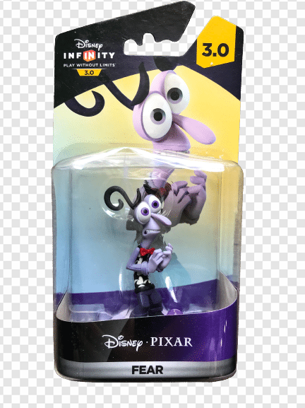 Disney Infinity figure, Pixar character toy, collectible action figure, animated movie merchandise, Fear – Inside Out PNG