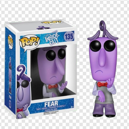 Fear Funko Pop, Inside Out character, collectible figurine, animated movie merchandise, Fear – Inside Out PNG