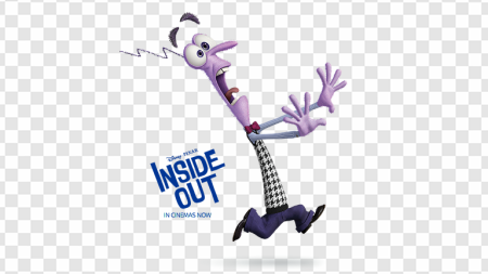 Inside Out character, animated emotion, purple character, Pixar film, Fear – Inside Out PNG