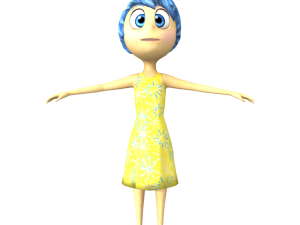 animated character, joyful expression, bright colors, children’s entertainment, Joy – Inside Out PNG