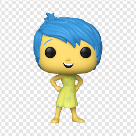 Funko Pop, animated character, bright colors, collectible figurine, Joy – Inside Out PNG