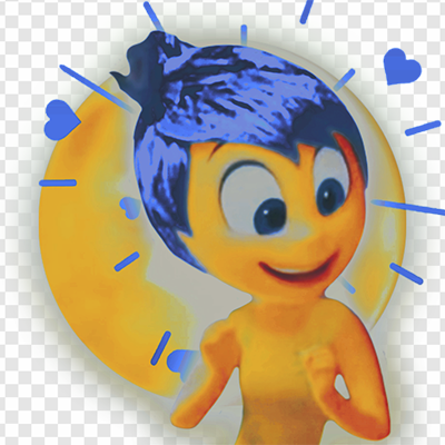 animated character, joyful expression, vibrant colors, emotional representation, Joy – Inside Out PNG