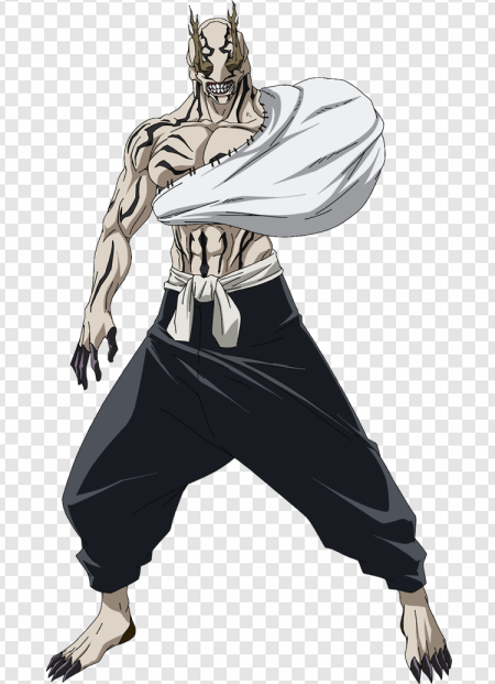 anime character, muscular figure, fantasy warrior, dynamic pose, Jujutsu Kaisen JJK Cursed Energy PNG